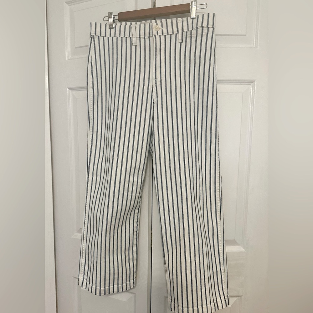 J.Crew Slim stripped wide leg jean